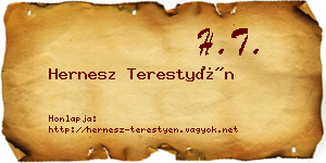 Hernesz Terestyén névjegykártya